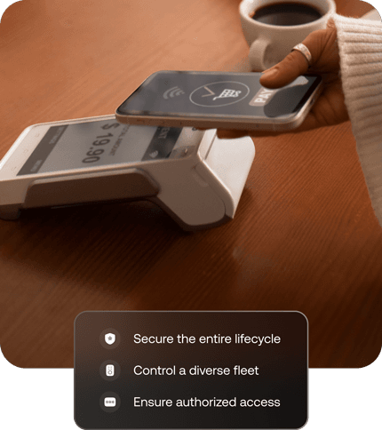 A payment being done on a managed POS