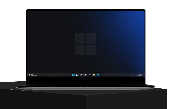 A windows device surrounded by features such as BitLocker management, location tracking, and cloud login.