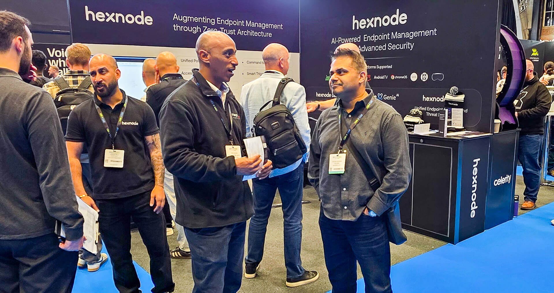 Hexnode team with Customer at DTX 2026