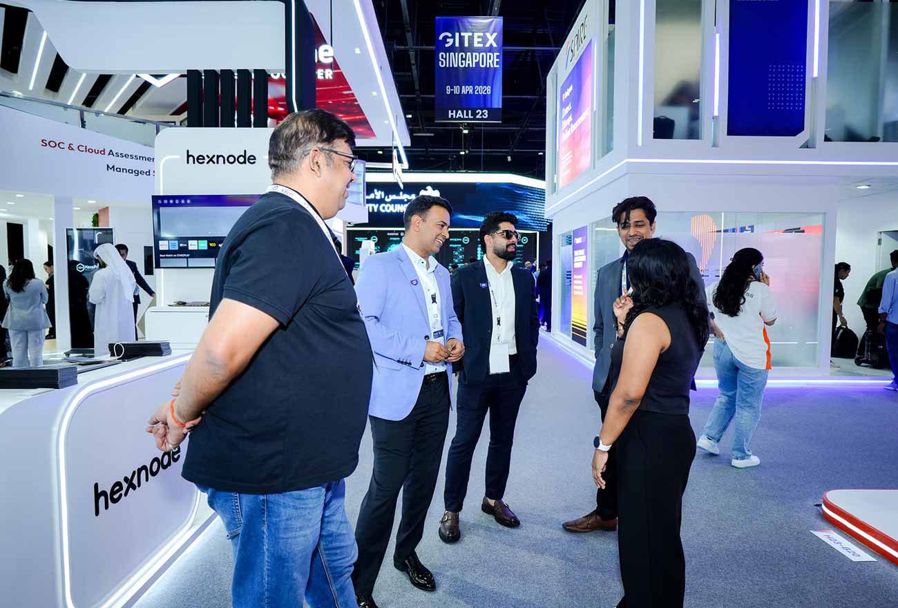Attendees at Hexnode's stall in GITEX 2025