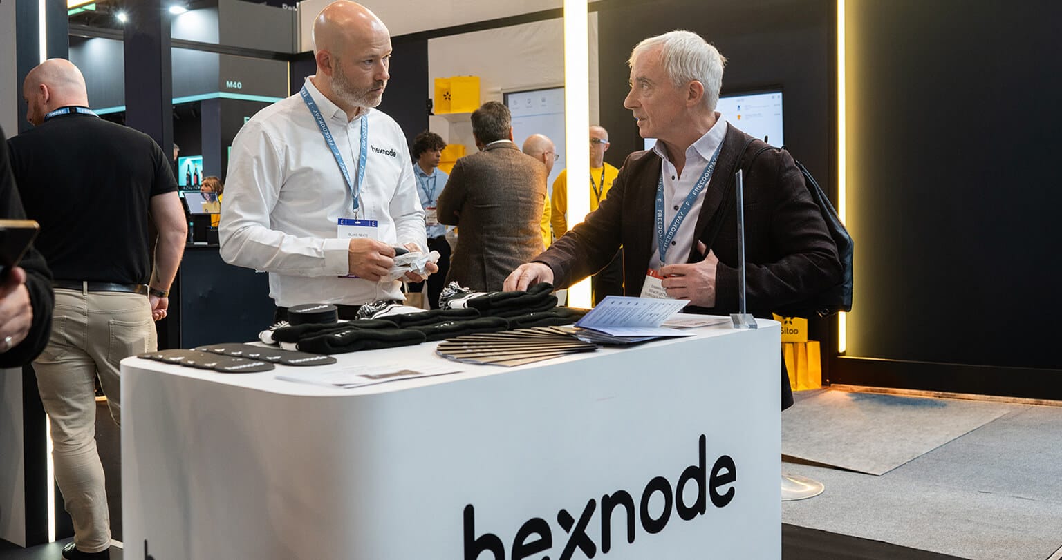 Hexnode Sales rep with Customers at RTS 2026