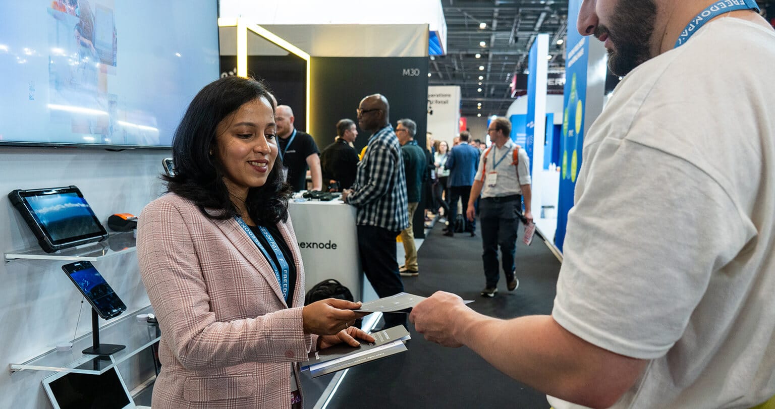 Hexnode team with Customer at RTS 2026