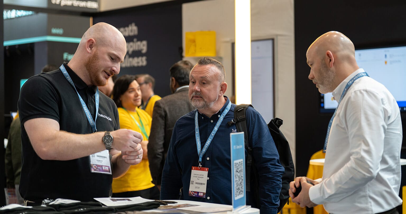 Hexnode sales Team with customers at RTS 2026