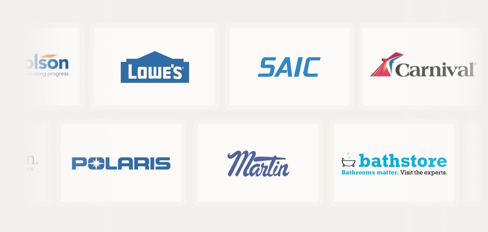 Logos of global organizations like Lowe's, SAIC, and Carnival that trust Hexnode for endpoint security and MDM solutions.