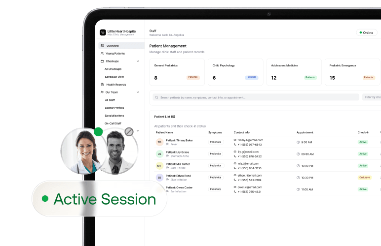 Shared Android tablet enabling multi-user sessions with clean handoffs using Hexnode Android MDM solution.