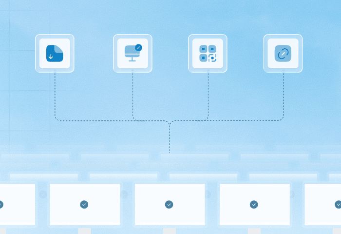 Hexnode UEM bulk policy deployment pushing configurations and compliance profiles across an Apple MDM fleet in one action
