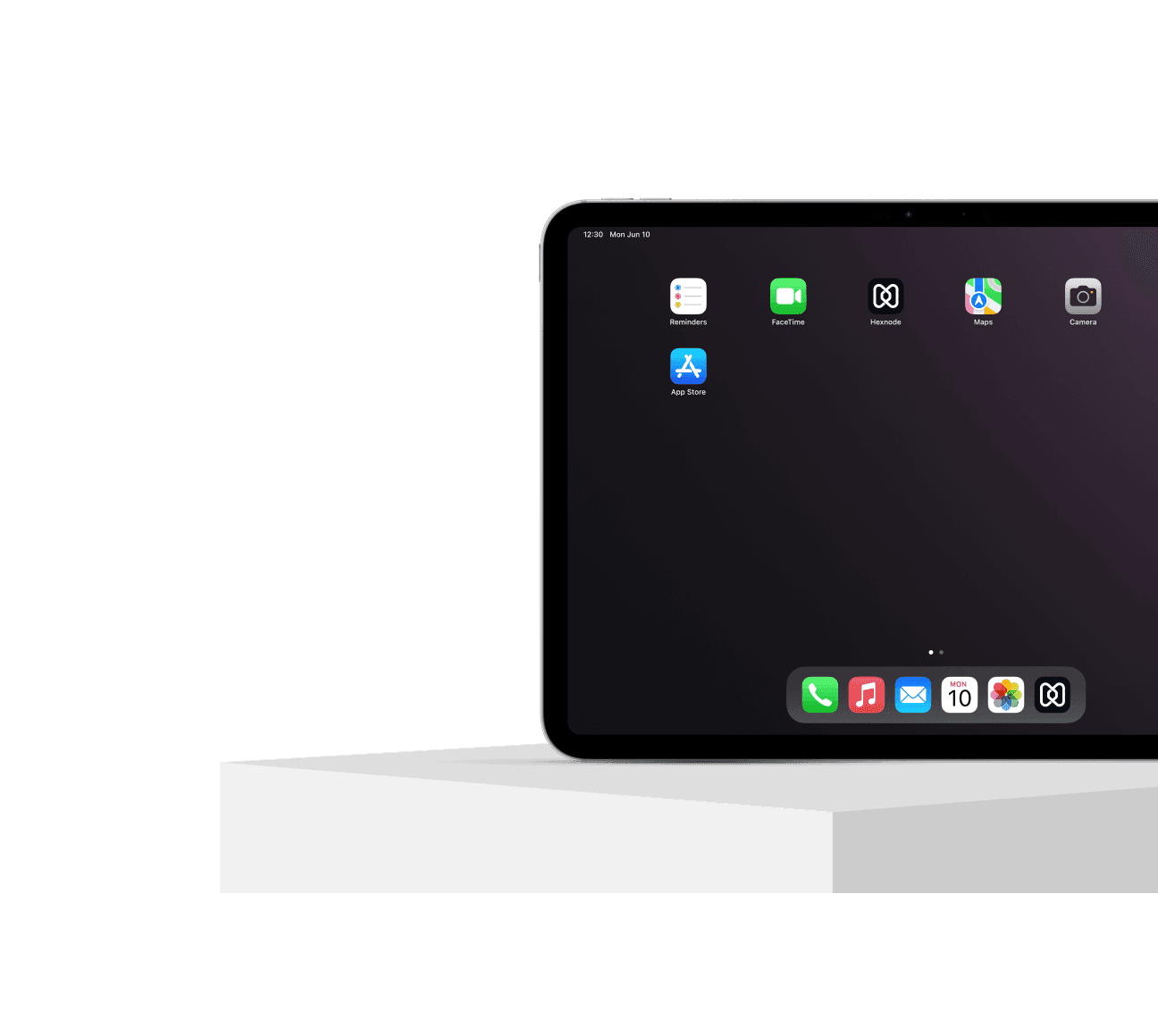 Hexnode Apple MDM managing iPad with Hexnode UEM app deployed via iPadOS device management