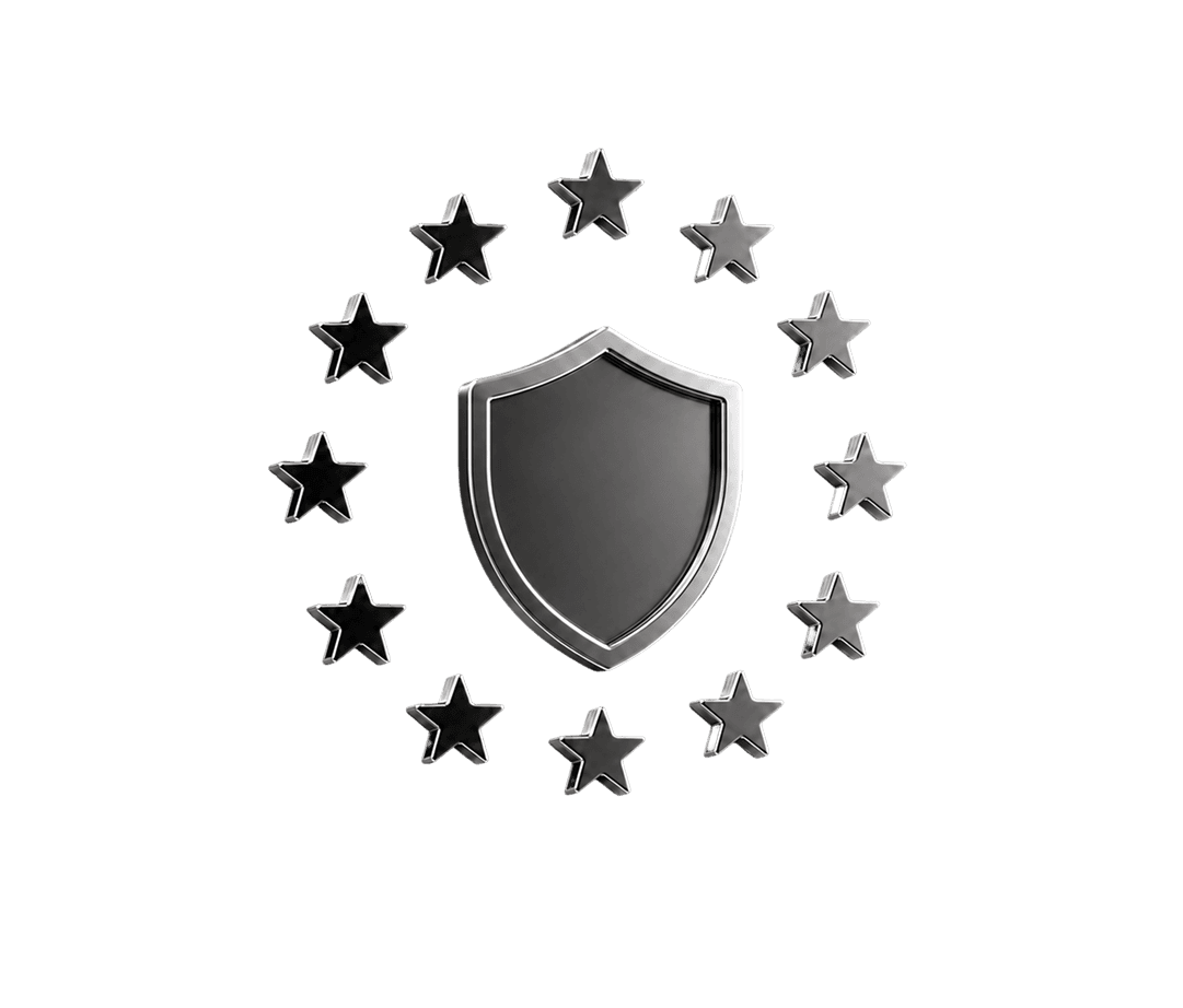 A central security shield surrounded by categories for network authentication, secure communication, identity, and trust infrastructure.