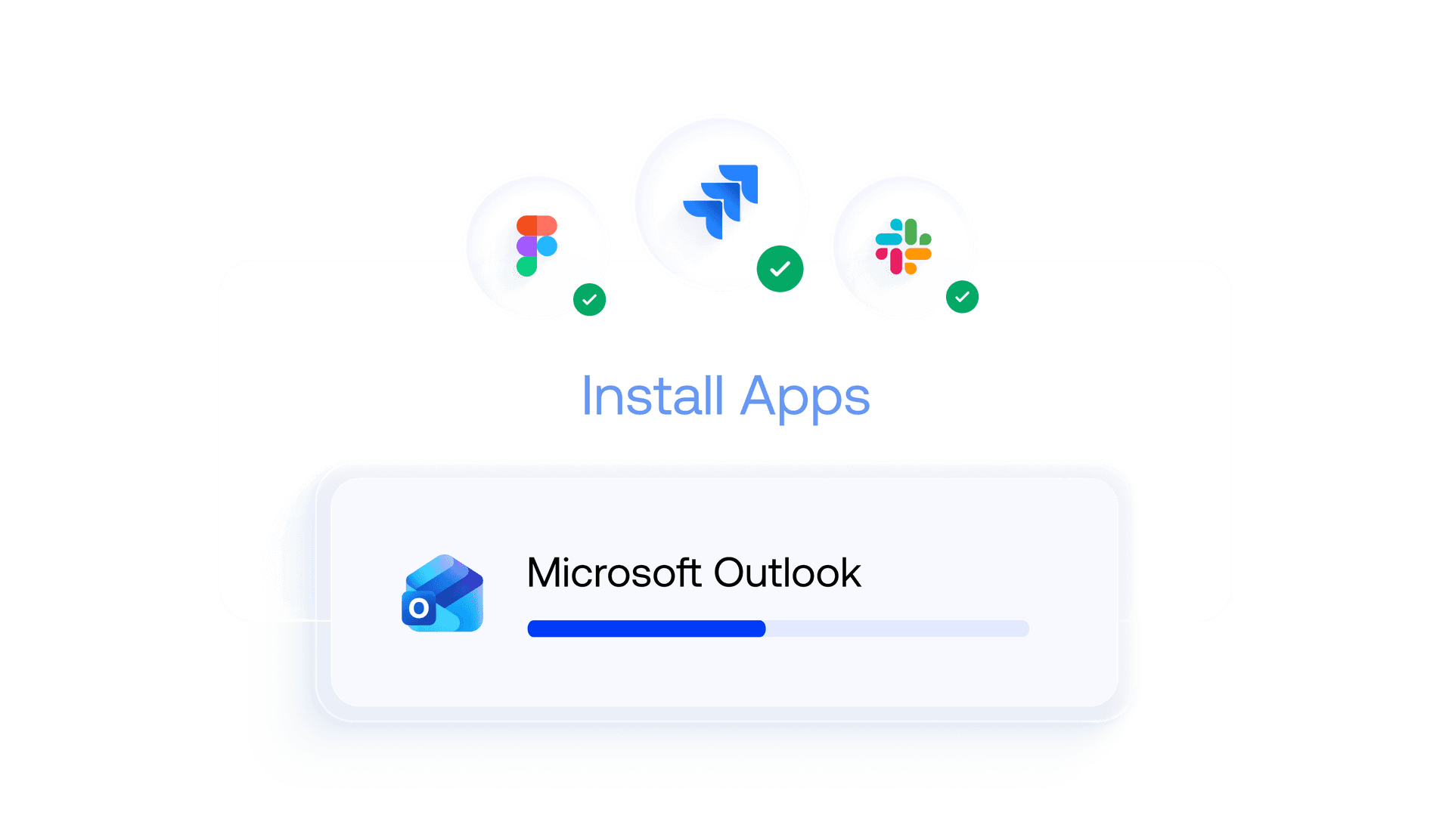 Business apps deployed automatically at setup, illustrating app provisioning by user role in Hexnode UEM.