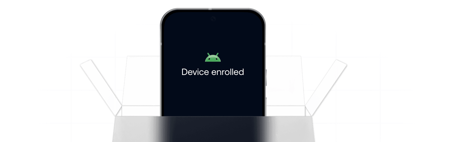 Android device successfully enrolled via UEM with automated setup screen