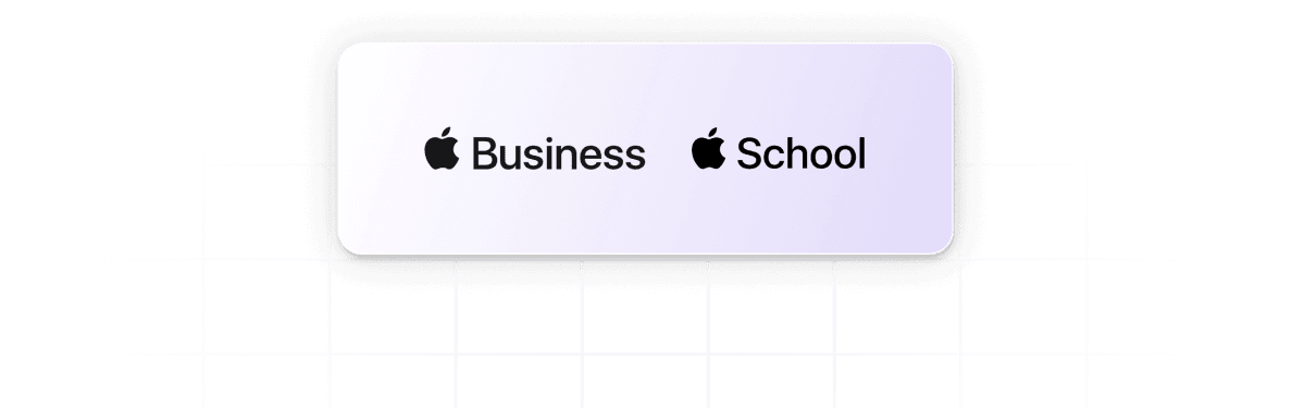 Apple Business and School Manager integration for streamlined device enrollment in UEM