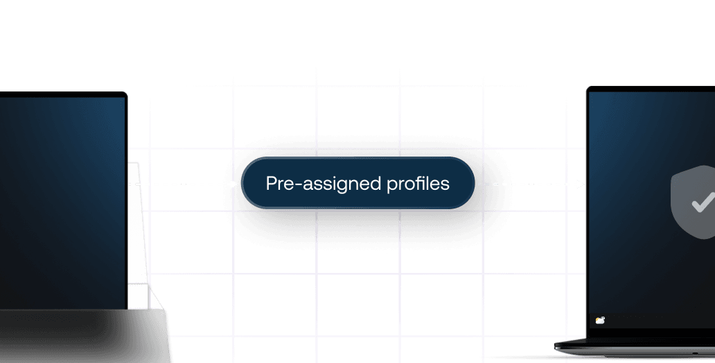 Device enrollment using pre-assigned profiles for automated configuration in UEM