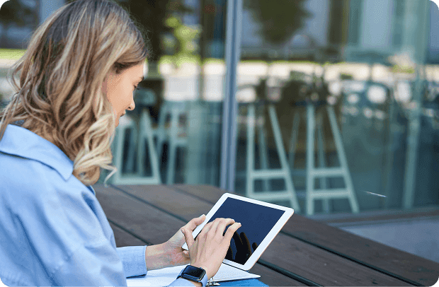 User enrolling a tablet device via UEM in a real-world usage scenario