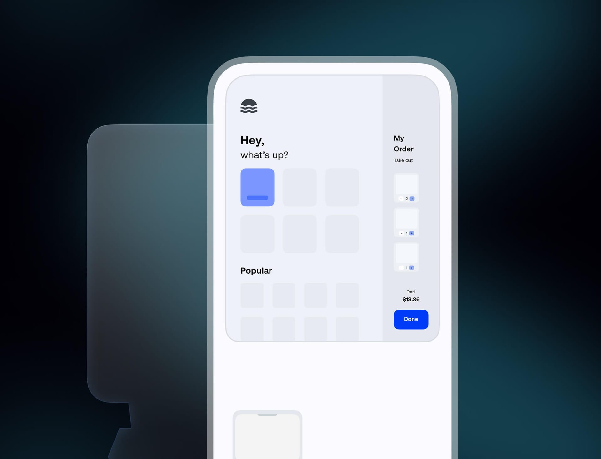 Mobile app interface managed via UEM with enterprise app deployment and user interaction