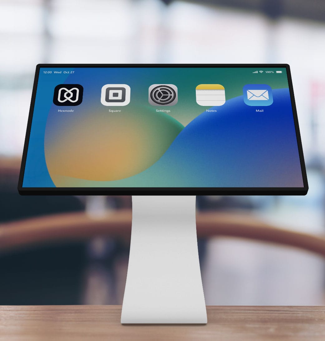 A kiosk device with a simple interface that is easy-to-use.