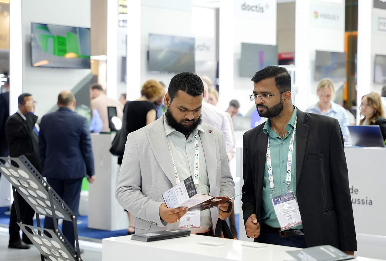 Attendees at Hexnode's stall in GITEX 2025
