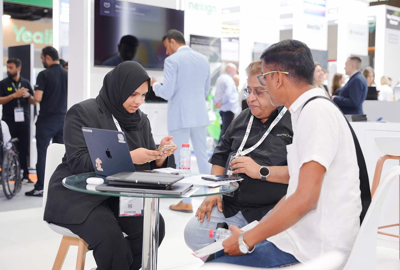 Attendees at Hexnode's stall in GITEX 2025