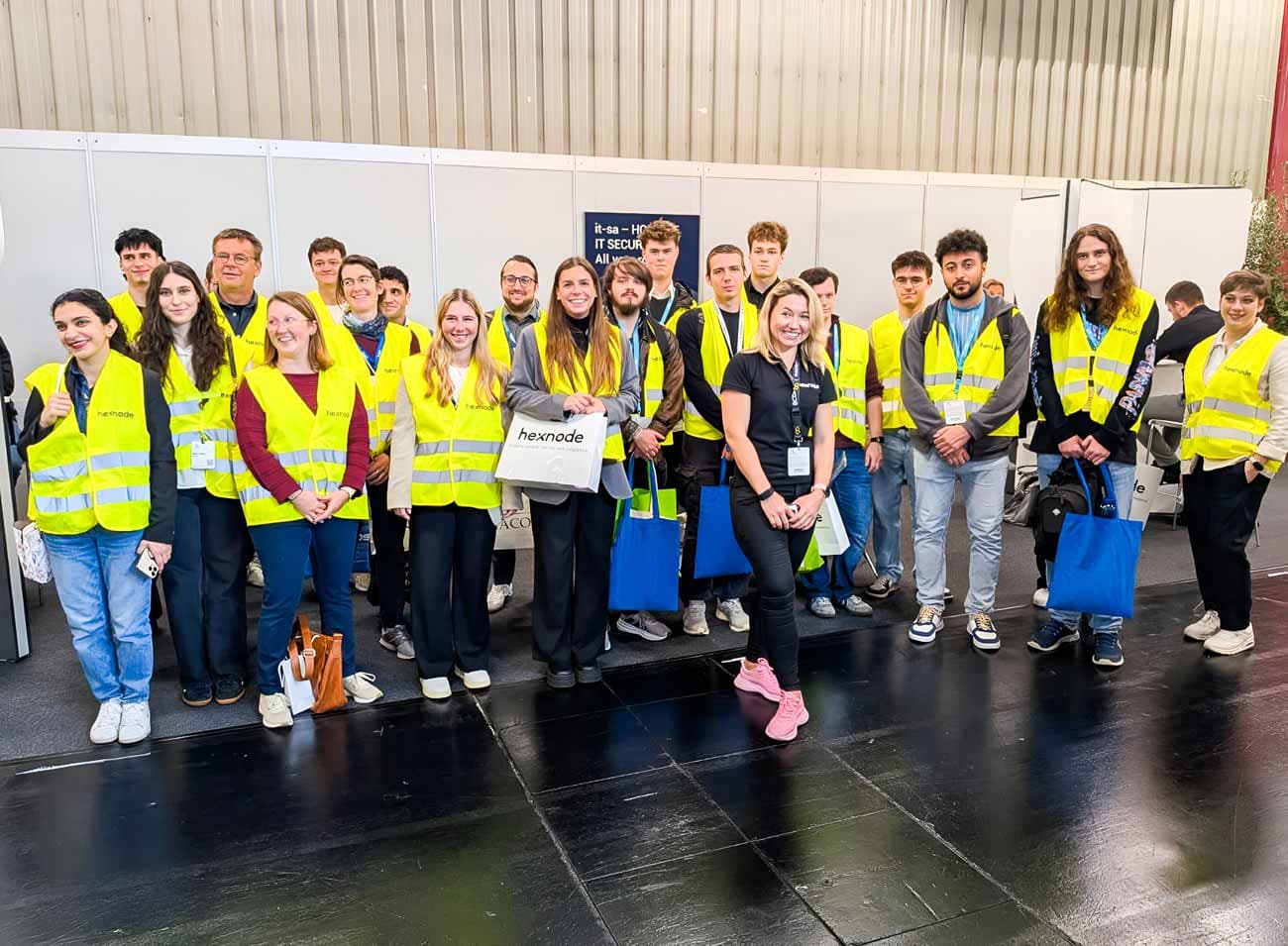 Attendees at Hexnode's stall in it-sa 2025