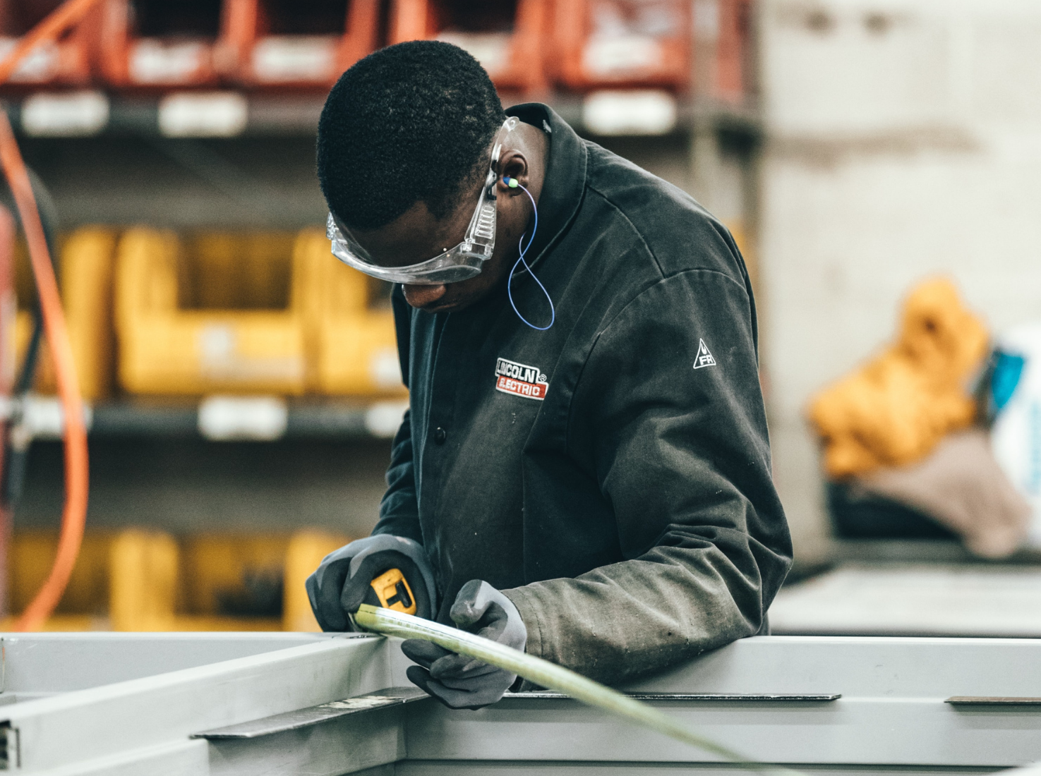 A worker in a manufacturing industry