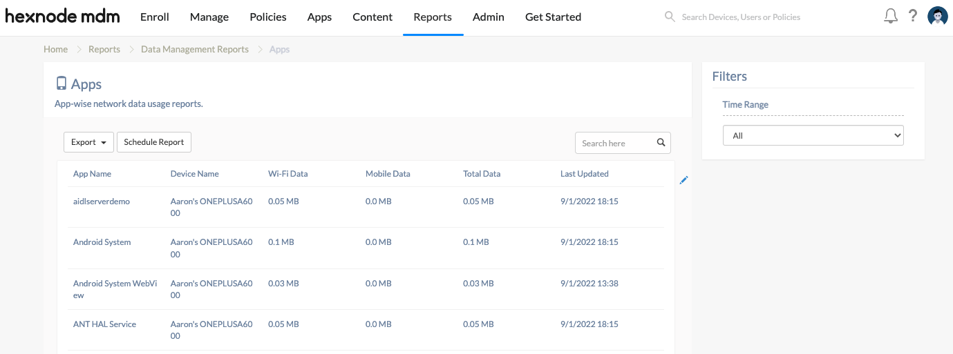 Data Management Report