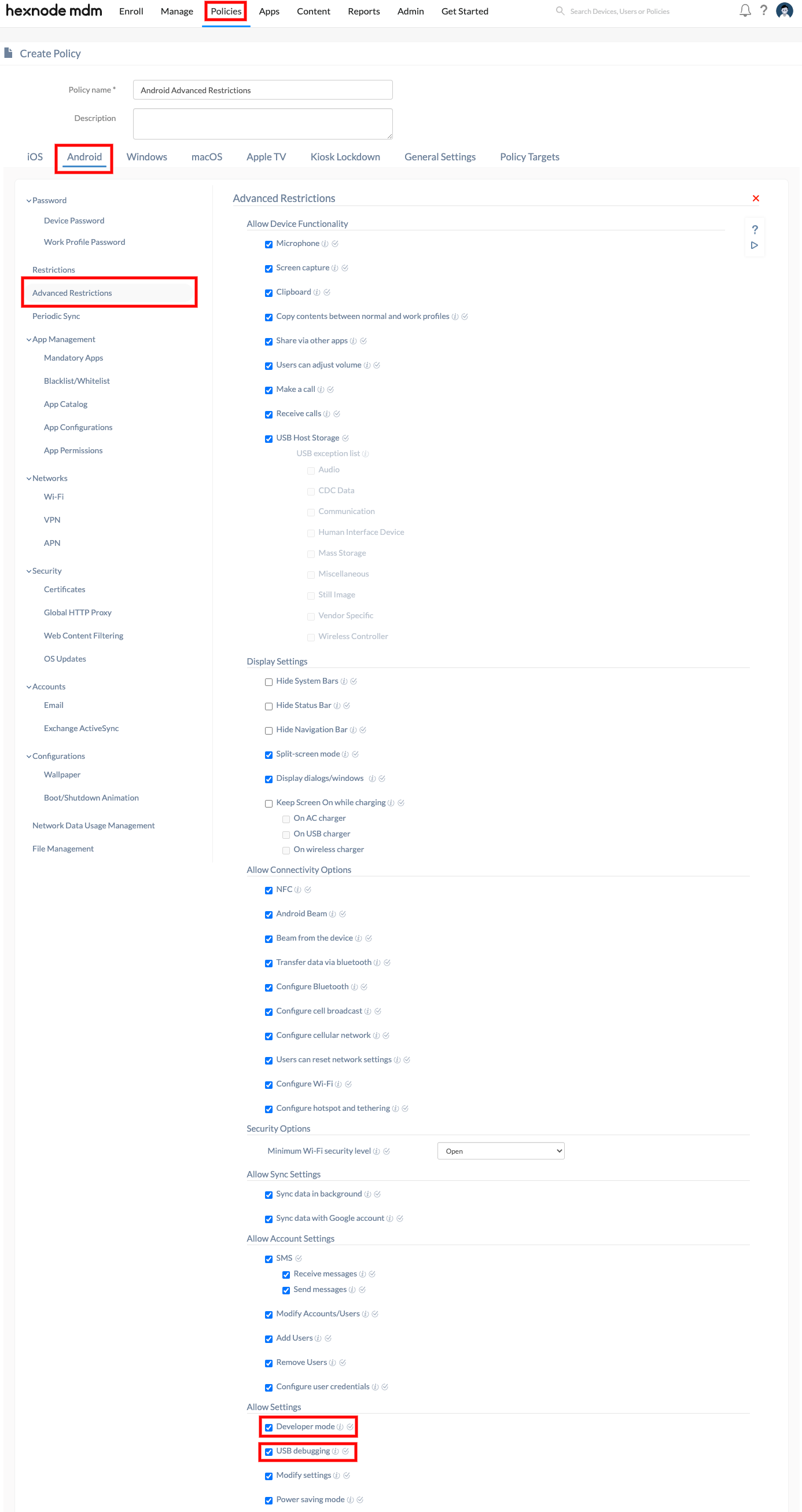 Enabling Developer mode