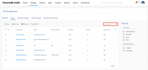 User search bar