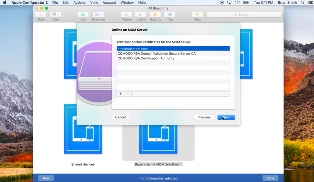 define an mdm server apple configurator