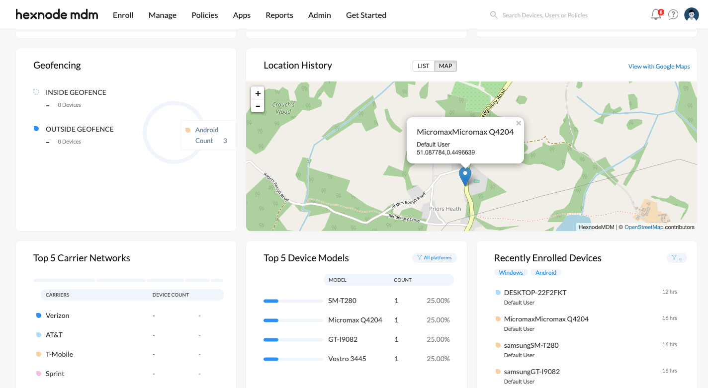 Default map in Hexnode - Hexnode Help Center