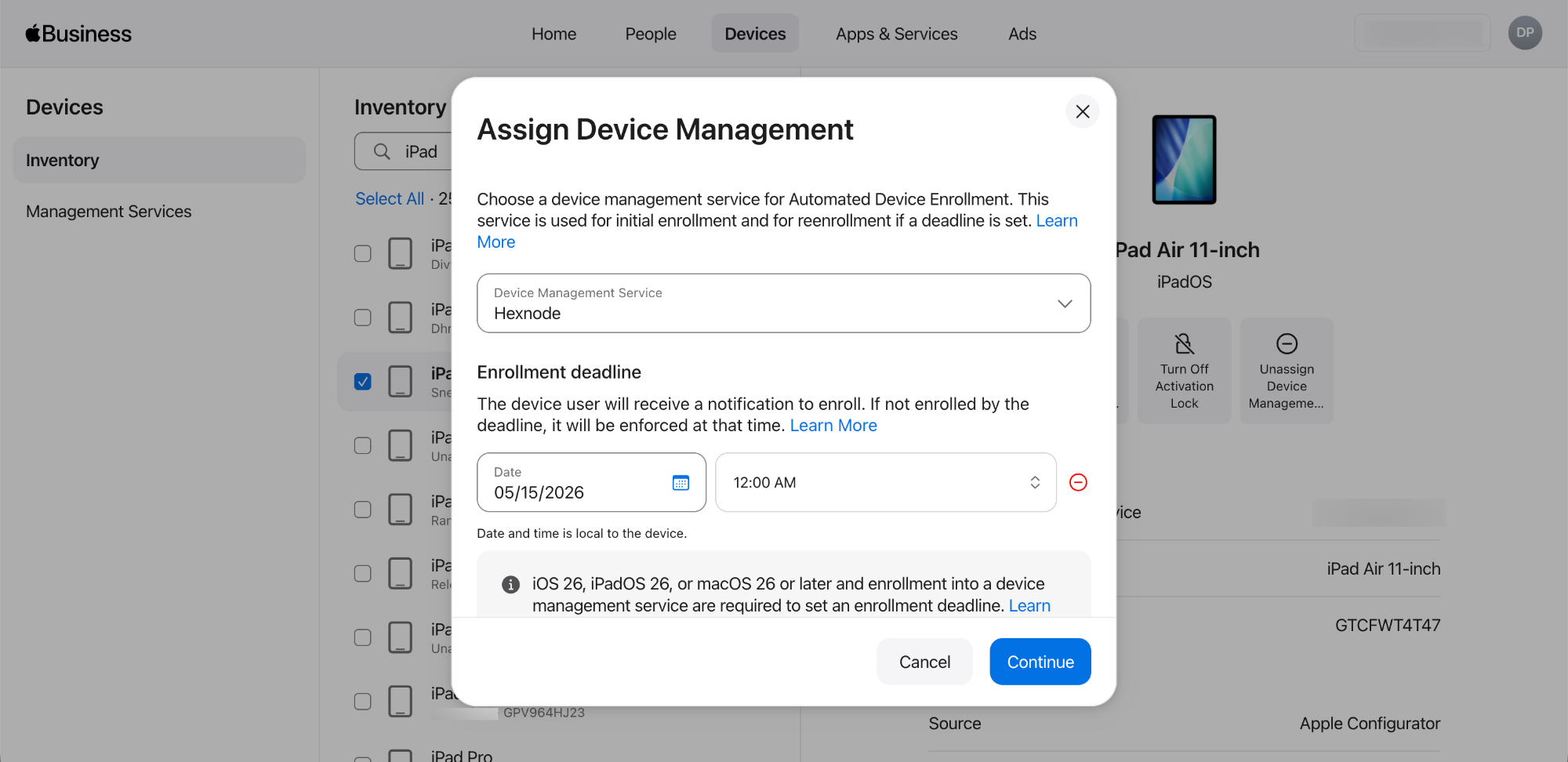 Migrate iOS and iPadOS Devices to Hexnode UEM