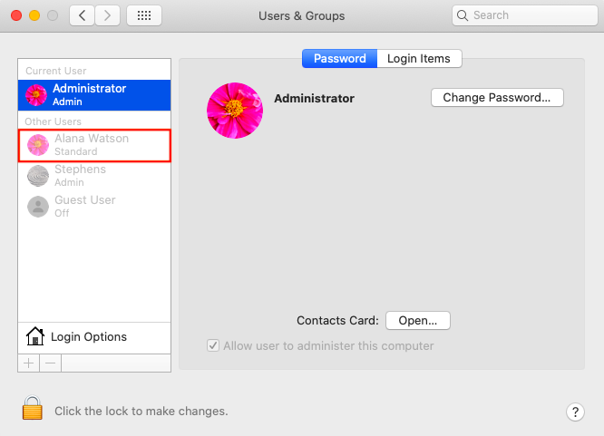 create mac admin account create mac admin account