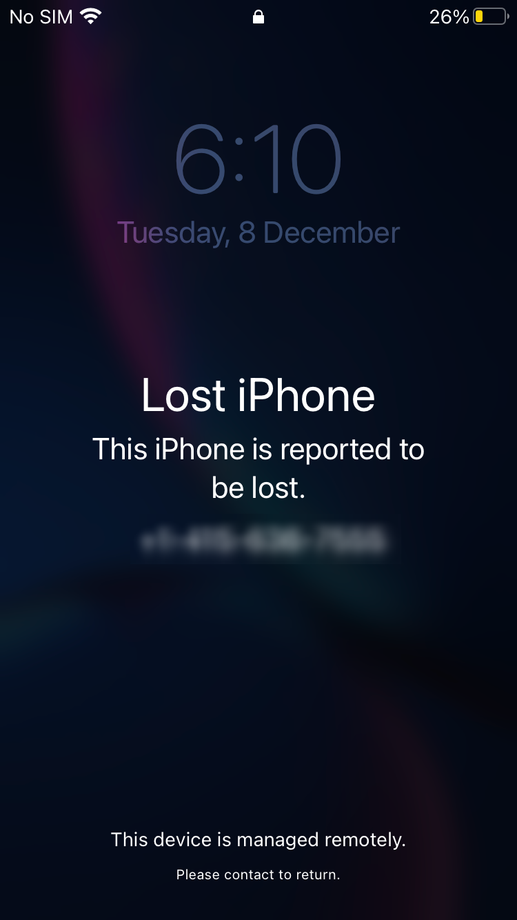 play sound on lost mode enabled iOS device