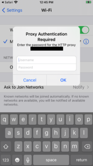 Prompt that appears appears once the user is redirected to the Settings app.