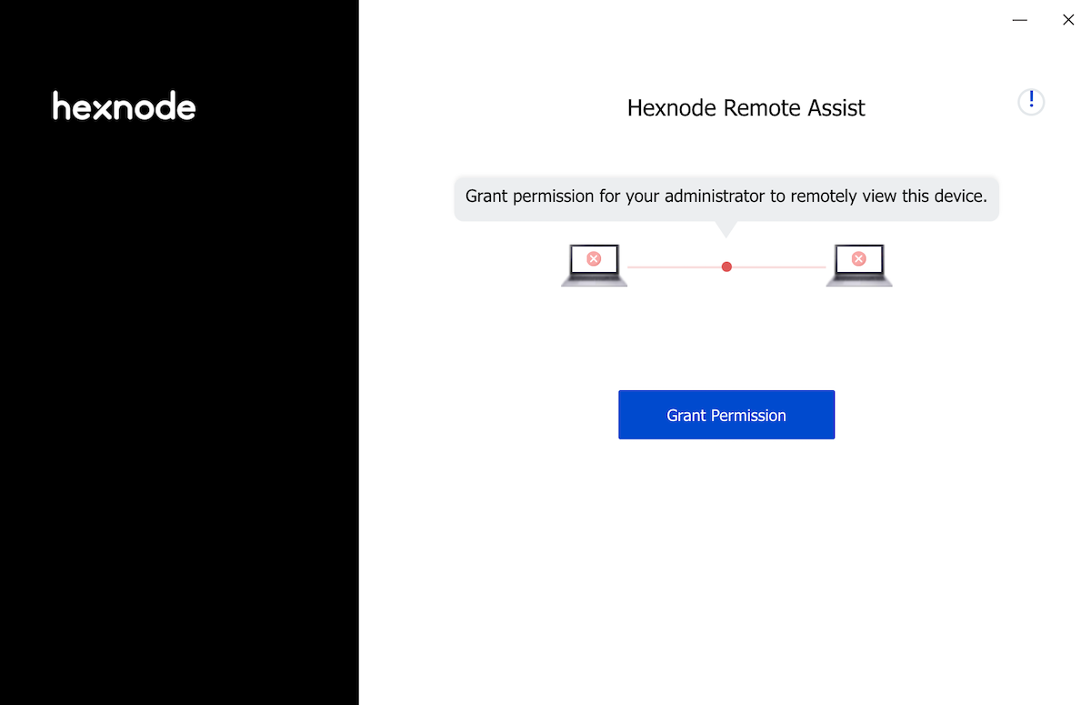click on Grant permission to start session