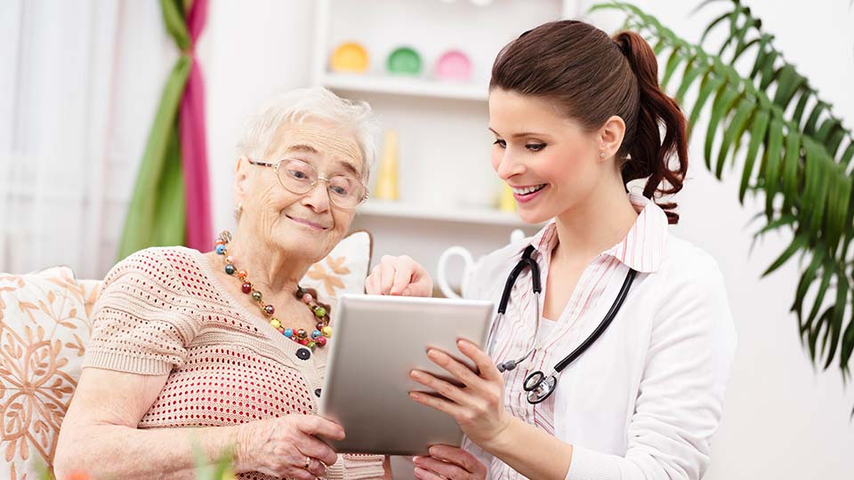 Deploying website locked down devices for efficient home care management