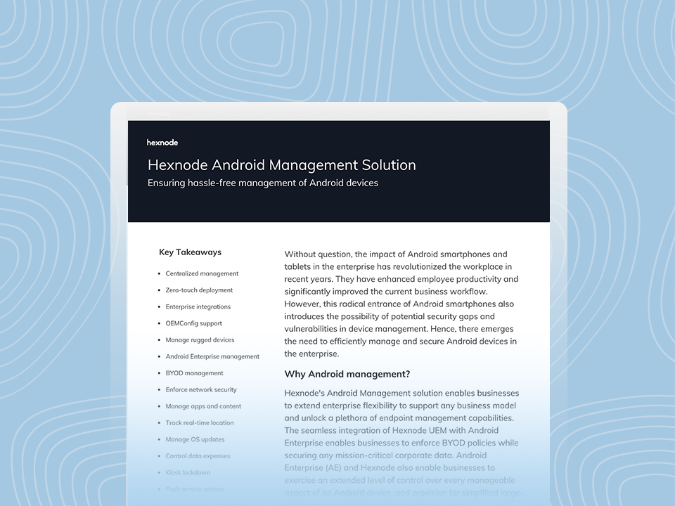 Hexnode Android Management Solution