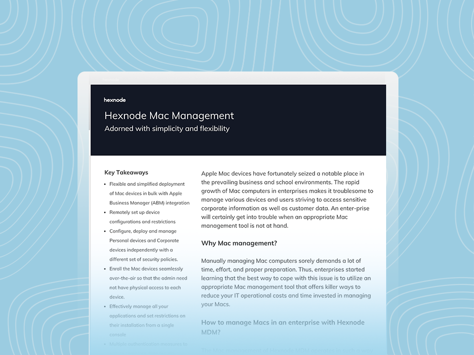 hexnode mac management