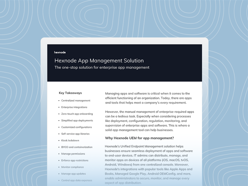 Hexnode App Management Solution