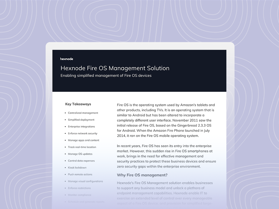 Hexnode Fire OS Management Solution