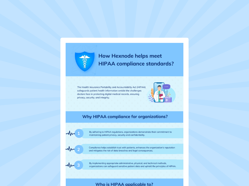 How Hexnode helps meet HIPAA compliance standards