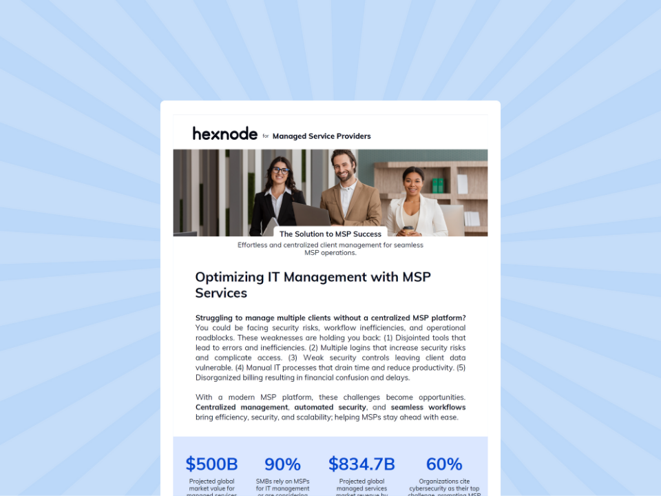 Hexnode UEM for MSPs